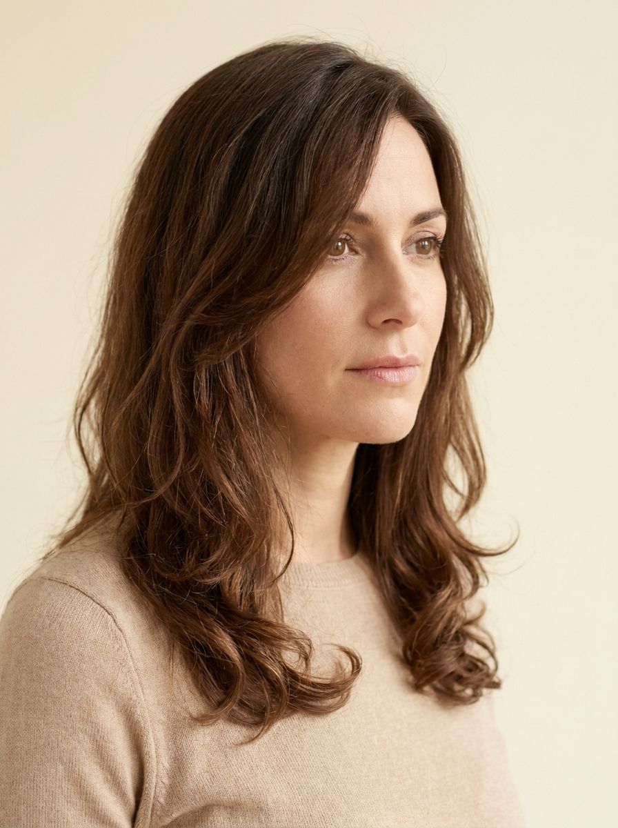 Seitenscheitel mit offenen Haaren - Frisuren für offene Haare